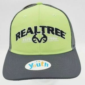 Realtree youth hat lime green & gray